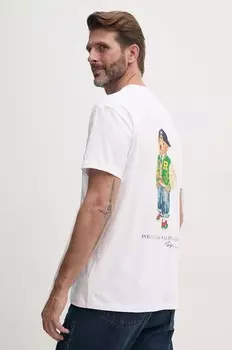 Хлопковая футболка Polo Ralph Lauren, белый