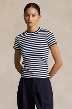 Хлопковая футболка Polo Ralph Lauren, белый