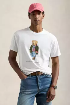 Хлопковая футболка Polo Ralph Lauren, белый