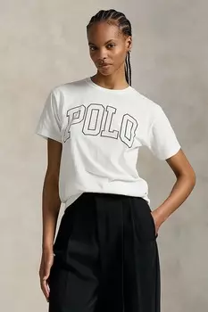 Хлопковая футболка Polo Ralph Lauren, белый