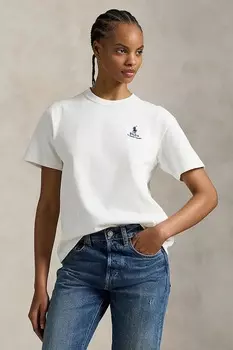 Хлопковая футболка Polo Ralph Lauren, белый