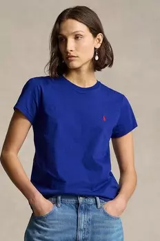Хлопковая футболка Polo Ralph Lauren, бирюзовый