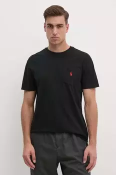 Хлопковая футболка Polo Ralph Lauren, черный