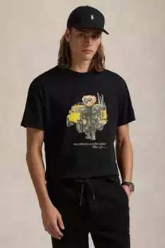 Хлопковая футболка Polo Ralph Lauren, черный