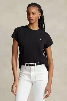 Хлопковая футболка Polo Ralph Lauren, черный