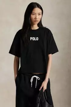 Хлопковая футболка Polo Ralph Lauren, черный