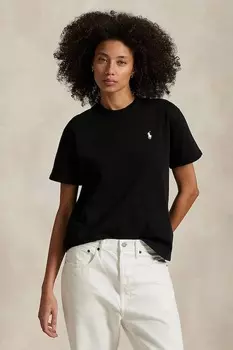 Хлопковая футболка Polo Ralph Lauren, черный