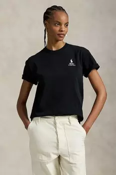 Хлопковая футболка Polo Ralph Lauren, черный