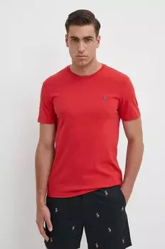 Хлопковая футболка Polo Ralph Lauren, красный