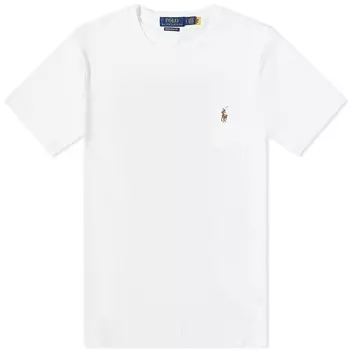Хлопковая футболка Polo Ralph Lauren на заказ, белый