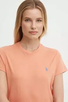Хлопковая футболка Polo Ralph Lauren, оранжевый