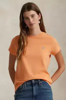 Хлопковая футболка Polo Ralph Lauren, оранжевый