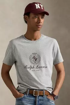Хлопковая футболка Polo Ralph Lauren, серый