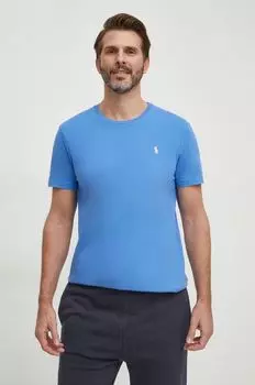 Хлопковая футболка Polo Ralph Lauren, синий