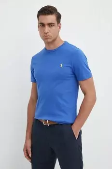 Хлопковая футболка Polo Ralph Lauren, синий