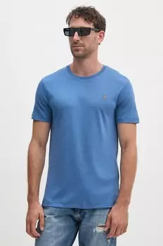 Хлопковая футболка Polo Ralph Lauren, синий