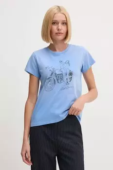 Хлопковая футболка Polo Ralph Lauren, синий