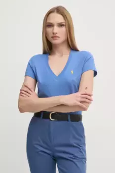 Хлопковая футболка Polo Ralph Lauren, синий