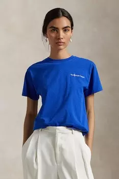 Хлопковая футболка Polo Ralph Lauren, синий