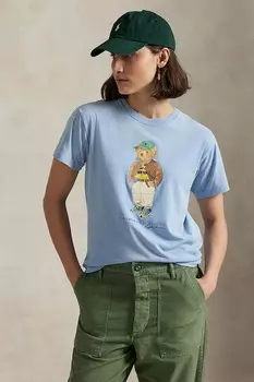 Хлопковая футболка Polo Ralph Lauren, синий