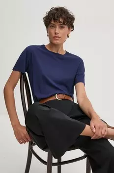 Хлопковая футболка Polo Ralph Lauren, темно-синий