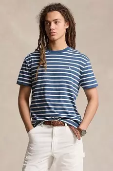 Хлопковая футболка Polo Ralph Lauren, темно-синий