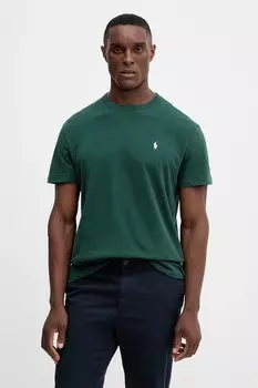 Хлопковая футболка Polo Ralph Lauren, зеленый