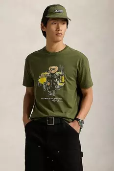 Хлопковая футболка Polo Ralph Lauren, зеленый