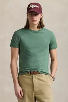 Хлопковая футболка Polo Ralph Lauren, зеленый
