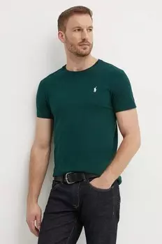 Хлопковая футболка Polo Ralph Lauren, зеленый