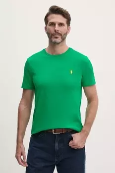 Хлопковая футболка Polo Ralph Lauren, зеленый