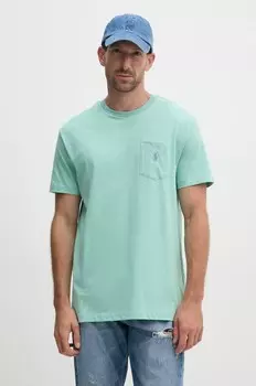 Хлопковая футболка Polo Ralph Lauren, зеленый