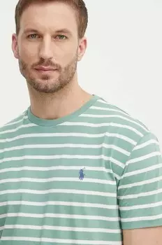 Хлопковая футболка Polo Ralph Lauren, зеленый