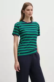 Хлопковая футболка Polo Ralph Lauren, зеленый