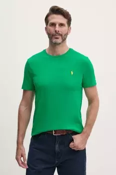 Хлопковая футболка Polo Ralph Lauren, зеленый