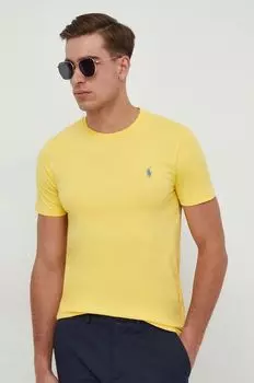 Хлопковая футболка Polo Ralph Lauren, желтый