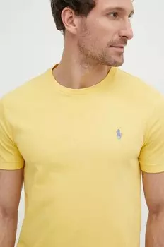 Хлопковая футболка Polo Ralph Lauren, желтый