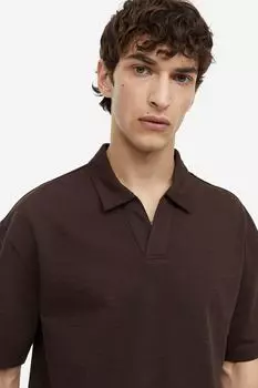 Хлопковая футболка-поло свободного кроя H&M