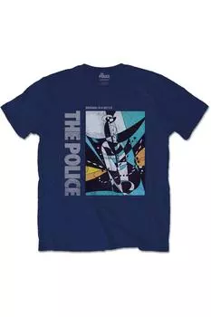 Хлопковая футболка «Послание в бутылке» The Police, темно-синий