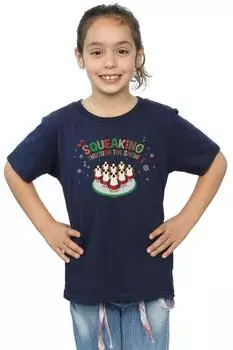 Хлопковая футболка «Последние джедаи-порги, скрипящие сквозь снег» Star Wars, темно-синий