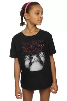 Хлопковая футболка «Последние джедаи Поргс» Star Wars, черный