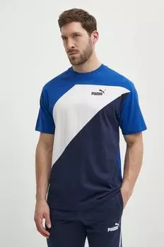 Хлопковая футболка POWER Puma, темно-синий