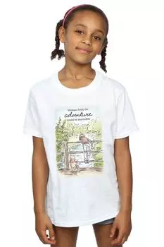 Хлопковая футболка «Приключения Винни-Пуха» Disney, белый