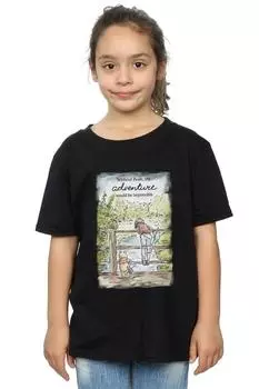 Хлопковая футболка «Приключения Винни-Пуха» Disney, черный