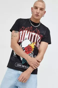 Хлопковая футболка Primitive, черный