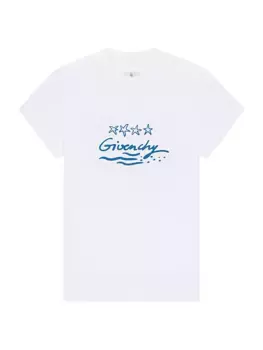 Хлопковая футболка приталенного кроя Givenchy, белый