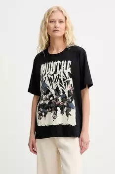 Хлопковая футболка PRIZE Munthe, черный