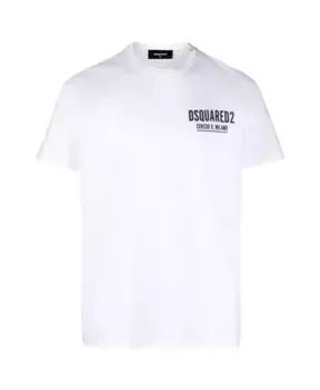 Хлопковая футболка производства Италии. Dsquared2, белый