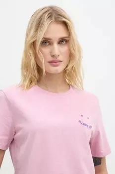 Хлопковая футболка PS Paul Smith, розовый