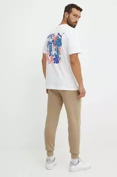 Хлопковая футболка Puma, белый